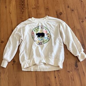 Old Navy Cream Graphic Women's Sweater